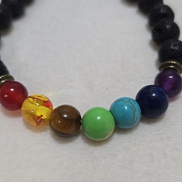 Essential Oil Lava Stone Bracelet - Picture 3 of 4